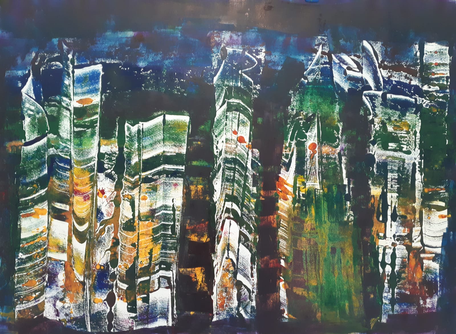 Мастер класс по монотипии валиками Арт Резиденция Сотворение