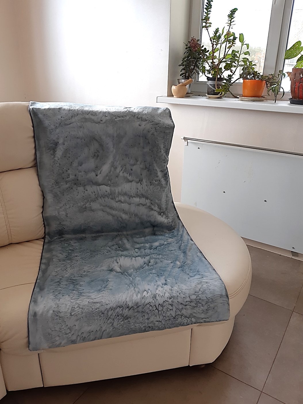 палантин атлас роспись холодный батик